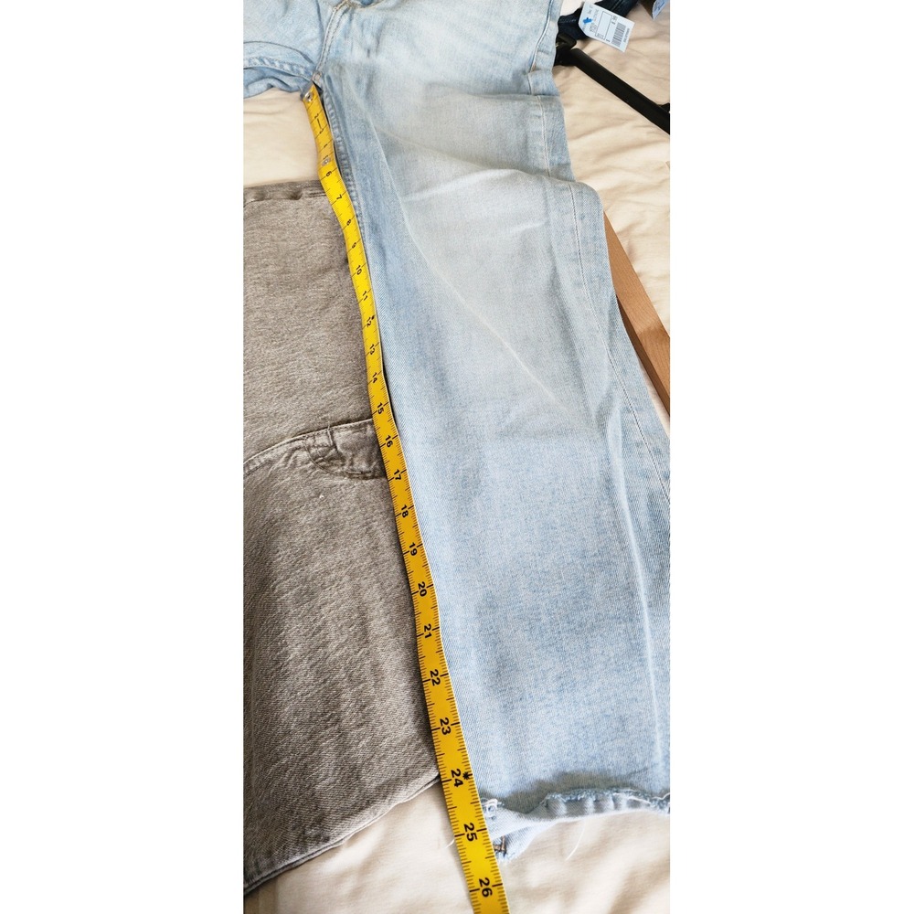 Zara Women Light Wash High Rise Straight Leg Raw Hem Denim Jeans Size 4 MEX 26 - Picture 4 of 5